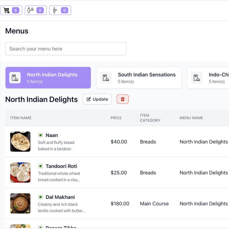Effortless Menu Management